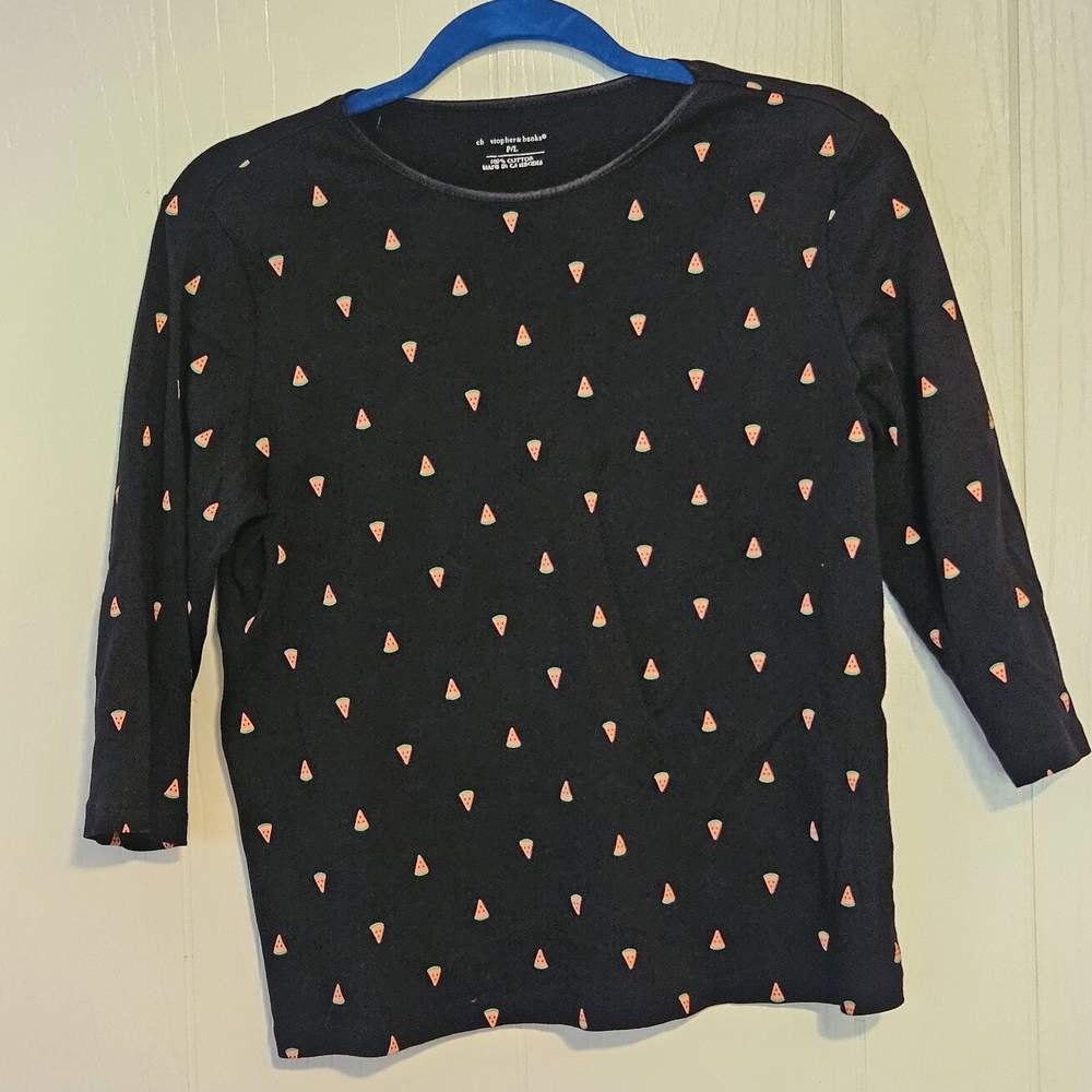 Christopher & Banks Watermelon Print Sweater